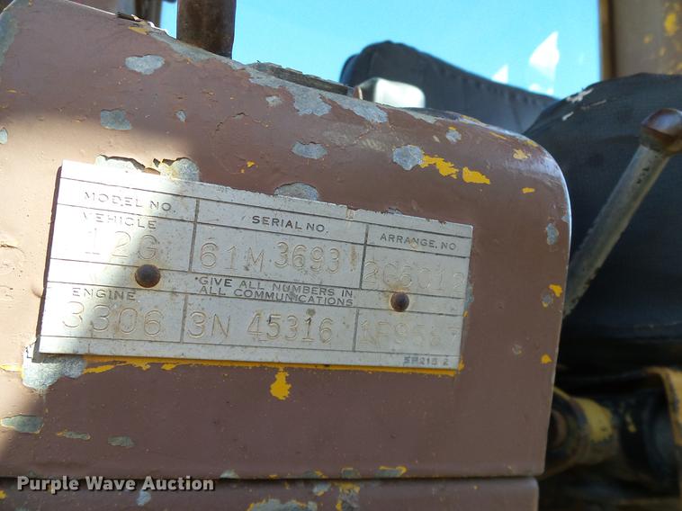 image for item DA6976 1976 Caterpillar 12G motor grader