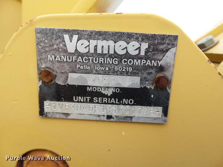 image for item DB4218 2000 Vermeer LM42 utility plow / backhoe