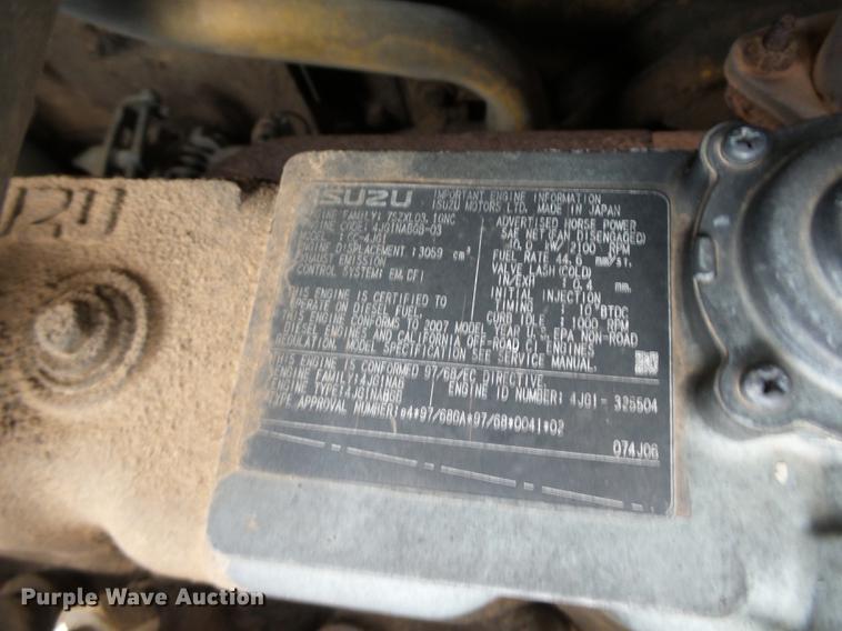 image for item DB4220 2007 John Deere 75C mini excavator