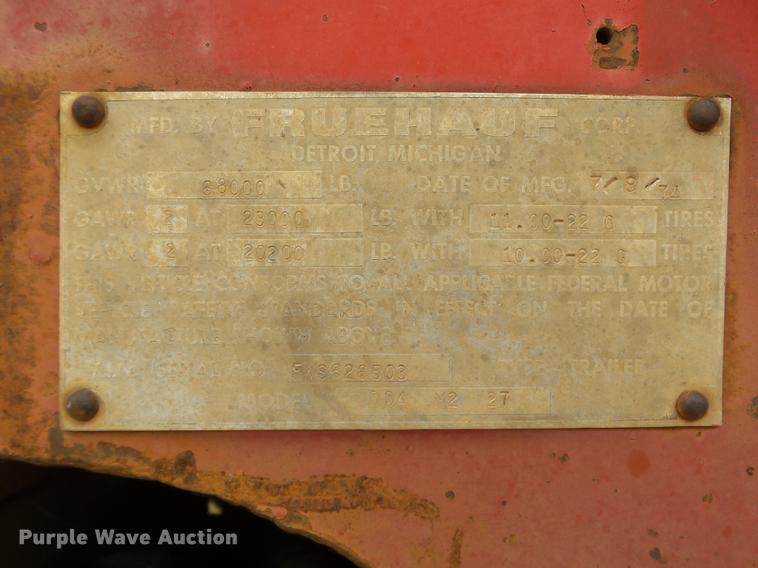 image for item DB4249 1975 Fruehauf DD4-M2-27 end dump trailer