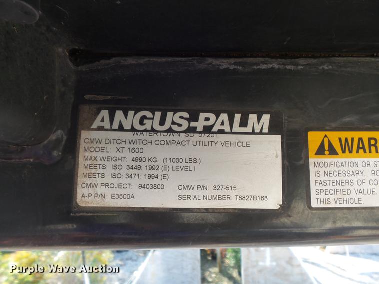 image for item DB6366 2007 Ditch Witch XT1600 tool carrier