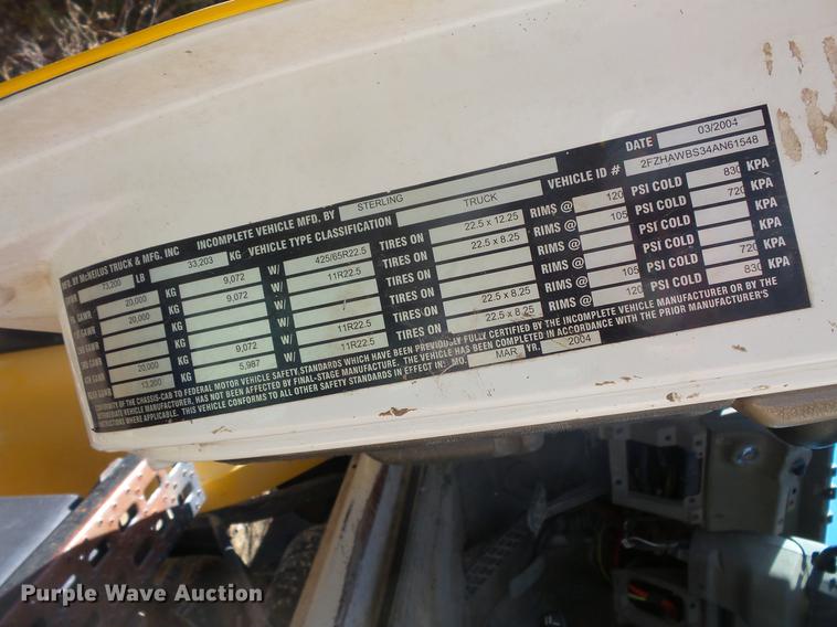 image for item DB8071 2004 Sterling L8500 ready mix truck