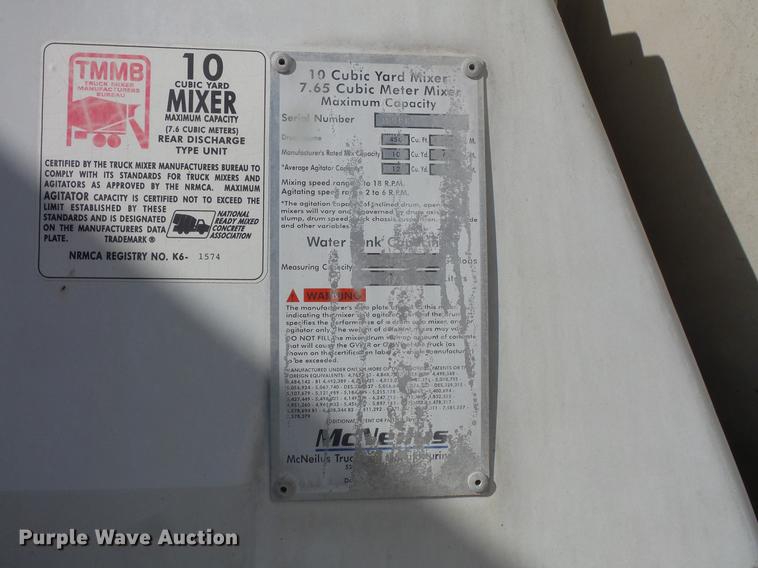 image for item DB8072 2007 Sterling L8500 ready mix truck