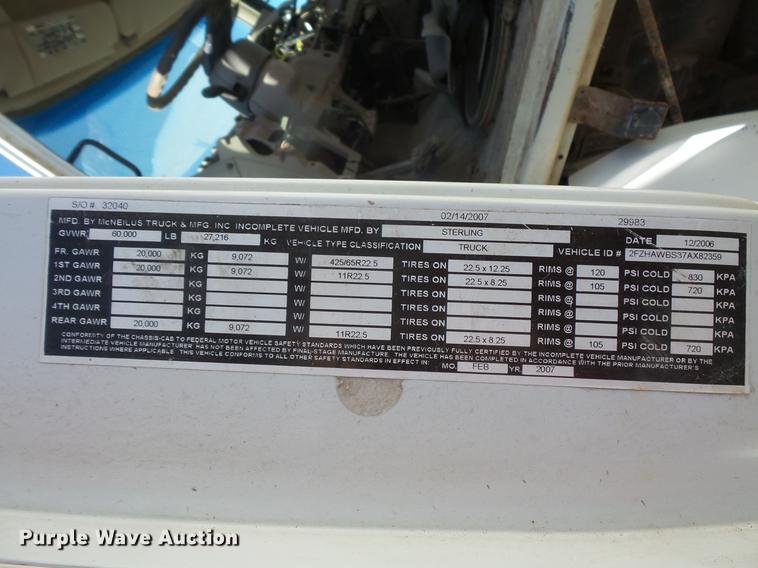 image for item DB8095 2007 Sterling L8500 ready mix truck