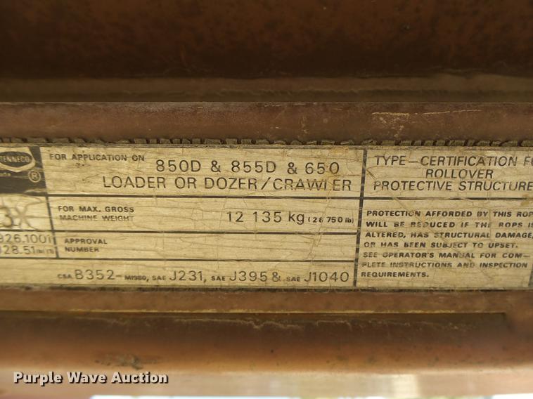 image for item DB9962 1991 Case 850D Long Track dozer