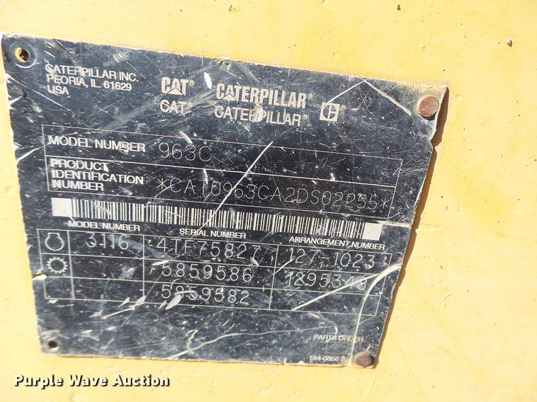 image for item DB9979 2002 Caterpillar 963C track loader