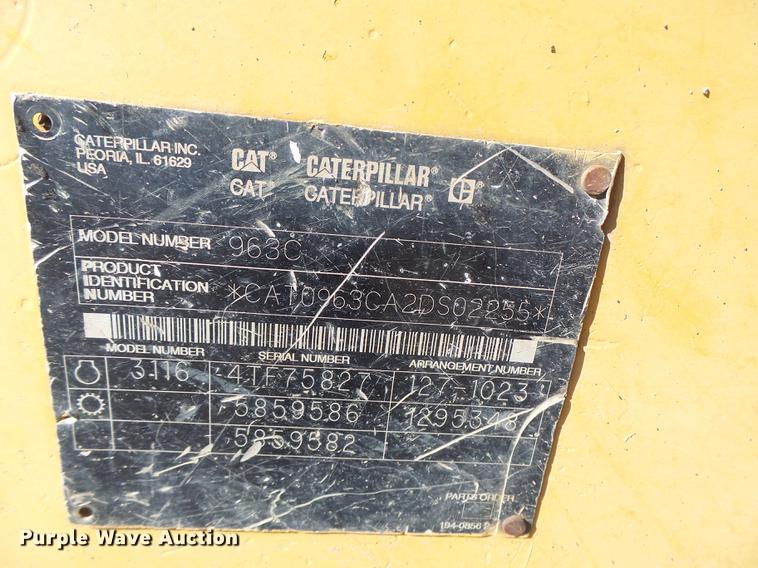 image for item DB9979 2002 Caterpillar 963C track loader