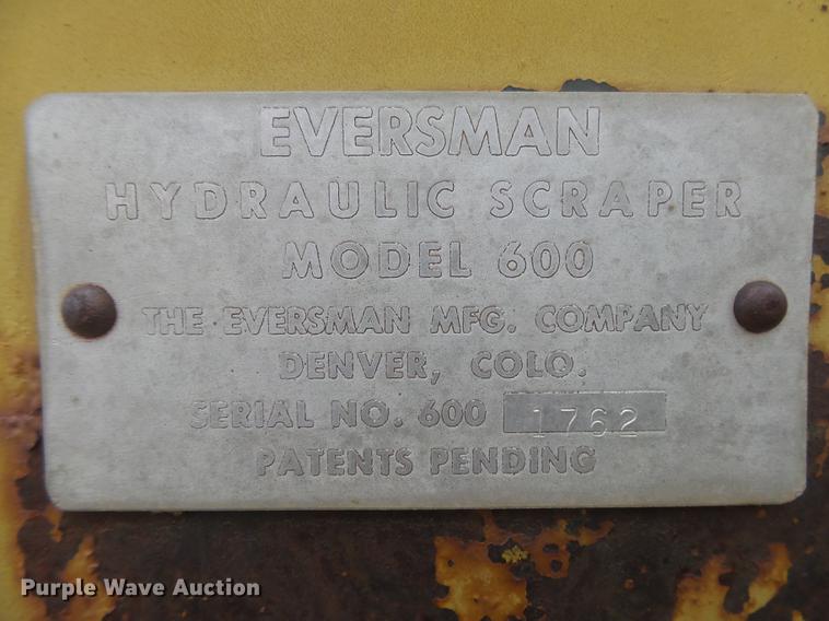 image for item DC3766 Eversman 600 scraper