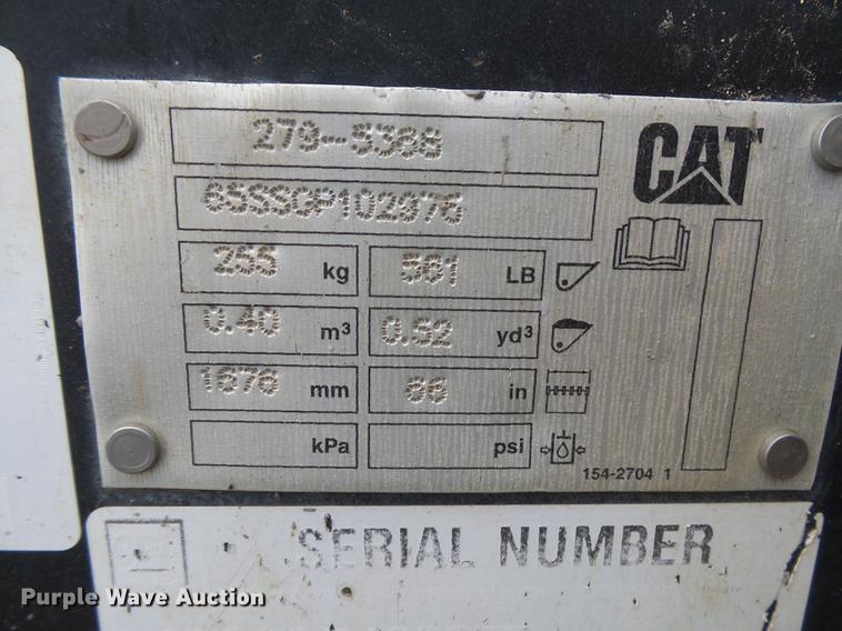 image for item DC3784 2016 Caterpillar 239D skid steer
