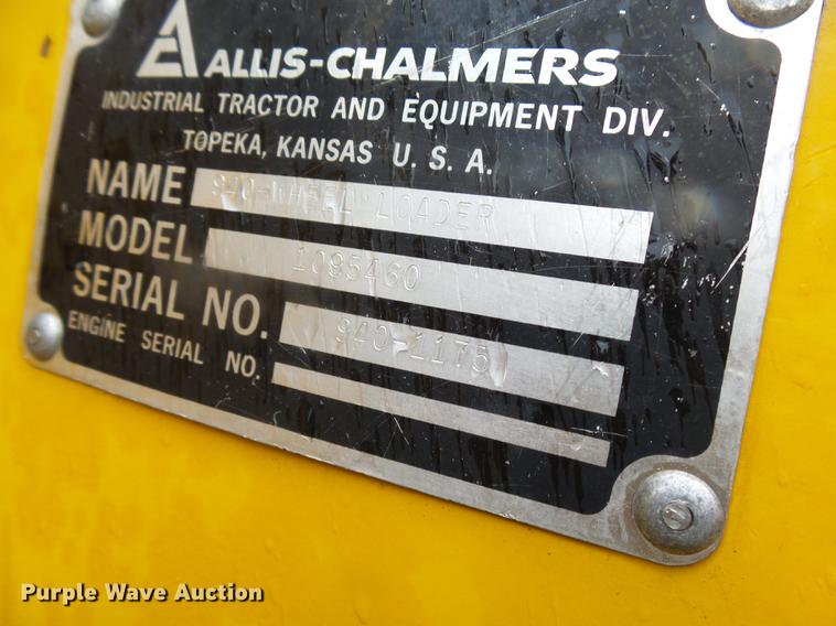 image for item DC6421 1973 Allis Chalmers 940 wheel loader
