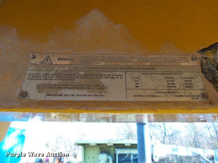 image for item DC6773 1977 Caterpillar D9H dozer