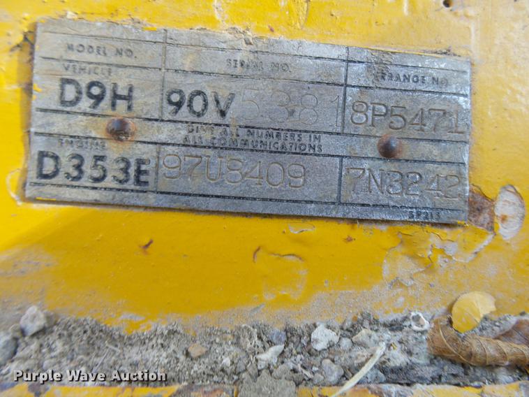 image for item DC6773 1977 Caterpillar D9H dozer