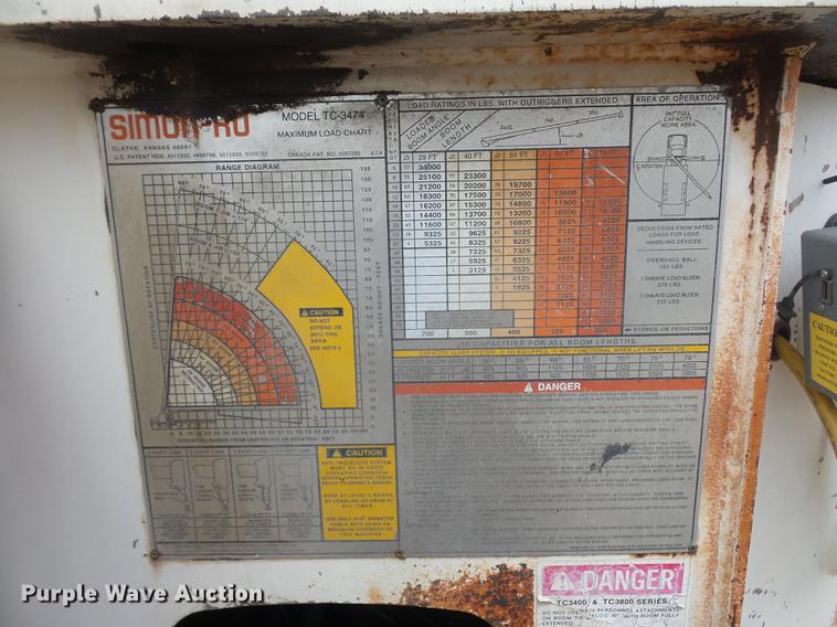 image for item DD9063 1989 Ford LT8000 crane truck