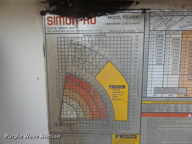 image for item DD9063 1989 Ford LT8000 crane truck