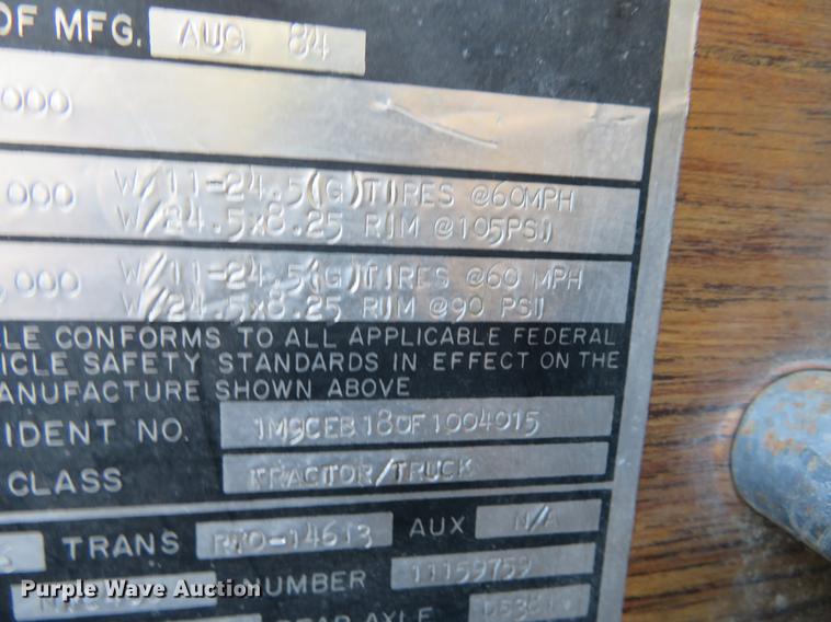 image for item DF9808 1985 Marmon semi truck