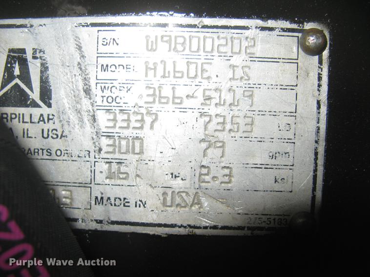 image for item DL9785 2014 Caterpillar H160ES hydraulic hammer