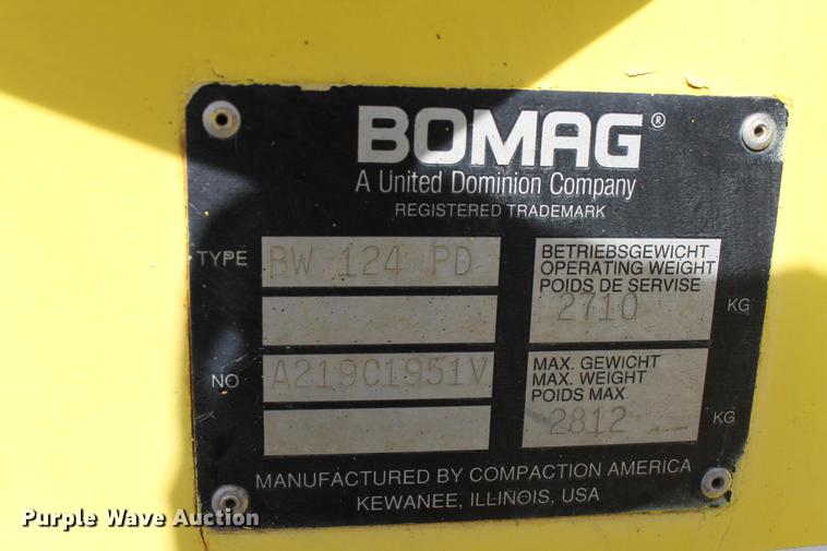 image for item ED9671 Bomag BW124PD single drum roller