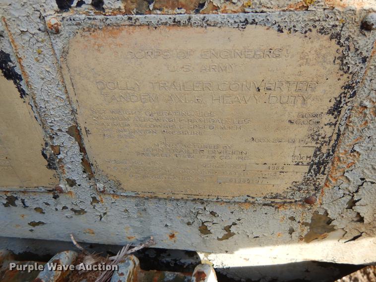 image for item J5645 1952 trailer dolly converter