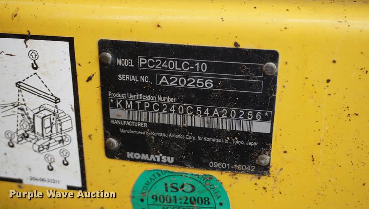 image for item K5823 2013 Komatsu PC240LC-10 excavator