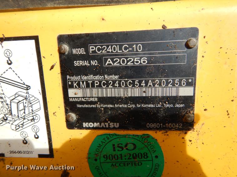 image for item K5823 2013 Komatsu PC240LC-10 excavator