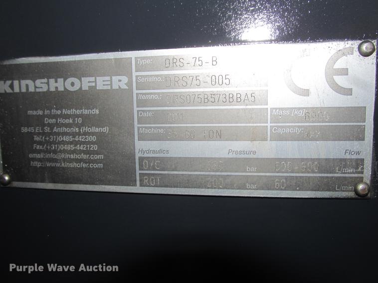 image for item K6102 2011 Kinshoffer DRS75B shear