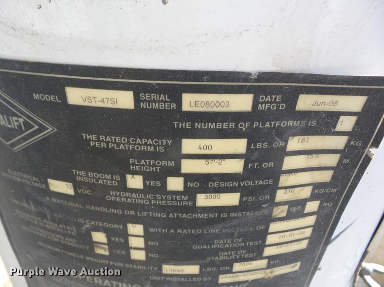 image for item K6333 2008 Sterling Bullet bucket truck