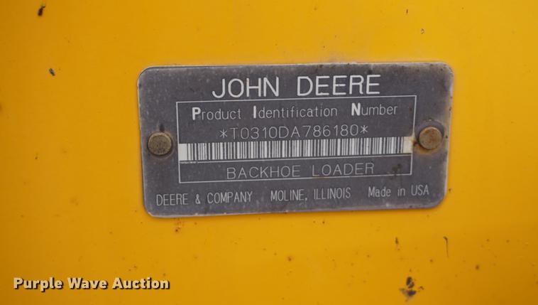 image for item DA1357 1992 John Deere 310D backhoe