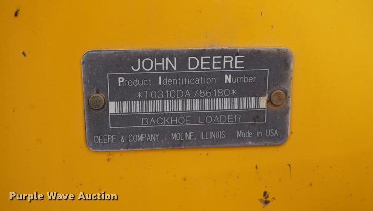 image for item DA1357 1992 John Deere 310D backhoe