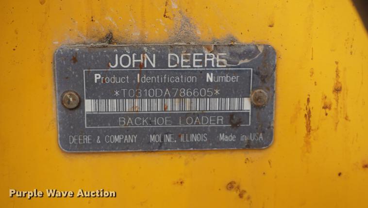 image for item DA1358 1992 John Deere 310D backhoe