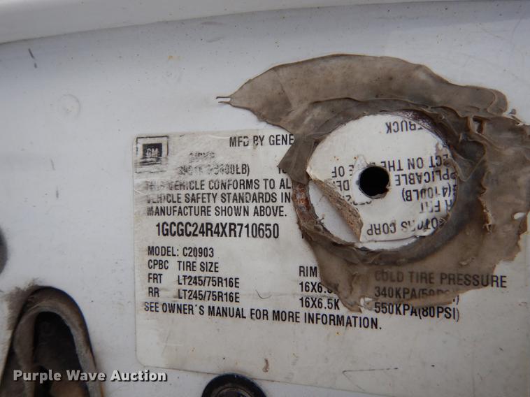 image for item DA1359 1999 Chevrolet C2500 pickup truck