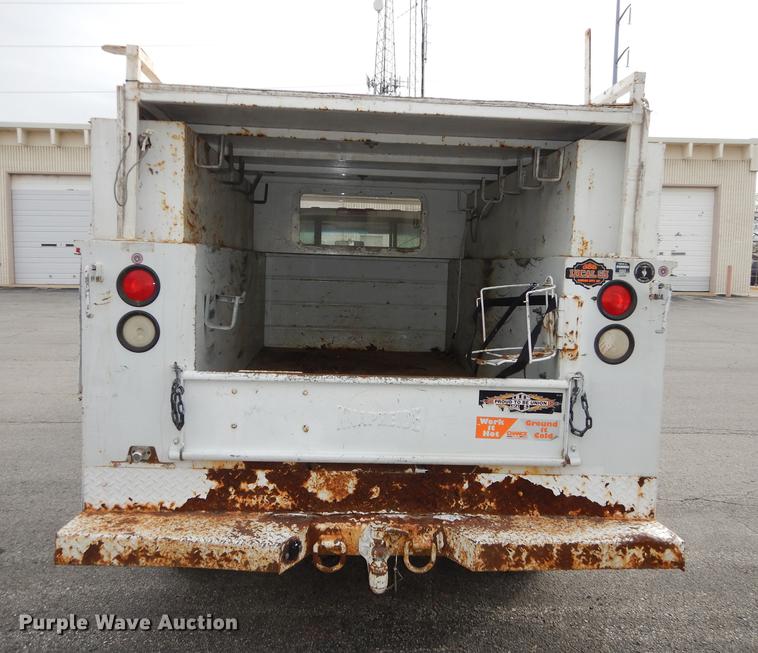 image for item DA1367 1995 Ford F350  XL Super Duty Crew Cab utility bed truck