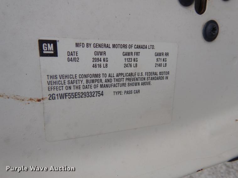 image for item DA1368 2002 Chevrolet Impala