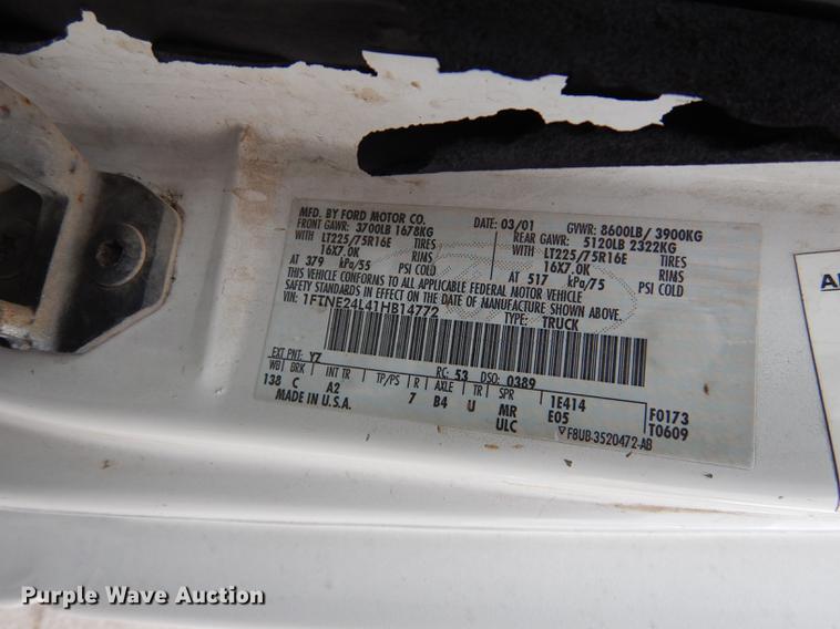 image for item DA1375 2001 Ford Econoline E250 van