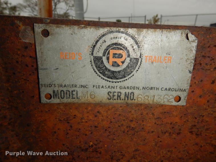 image for item DA1378 1973 Reids M6 equipment trailer