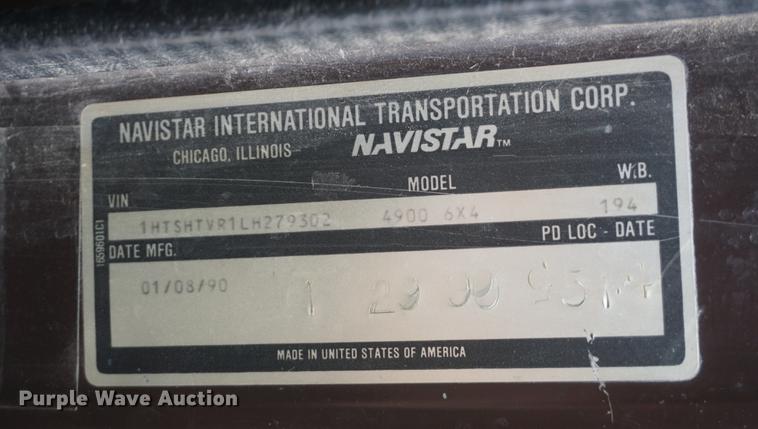 image for item DA1415 1990 International 4900 dump truck