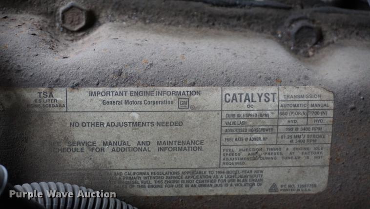 image for item DA1450 1994 Chevrolet 3500 utility bed pickup truck