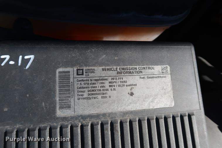 image for item DA6541 2013 Chevrolet Silverado 2500HD Ext.Cab pickup truck cab and chassis