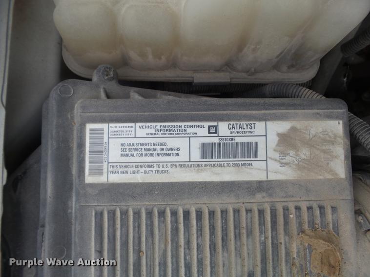 image for item DB6375 2003 Chevrolet Silverado 1500 Ext. Cab pickup truck