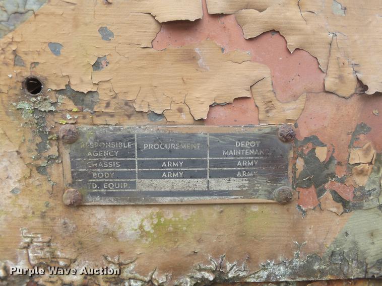 image for item DB6379 1965 military utility trailer