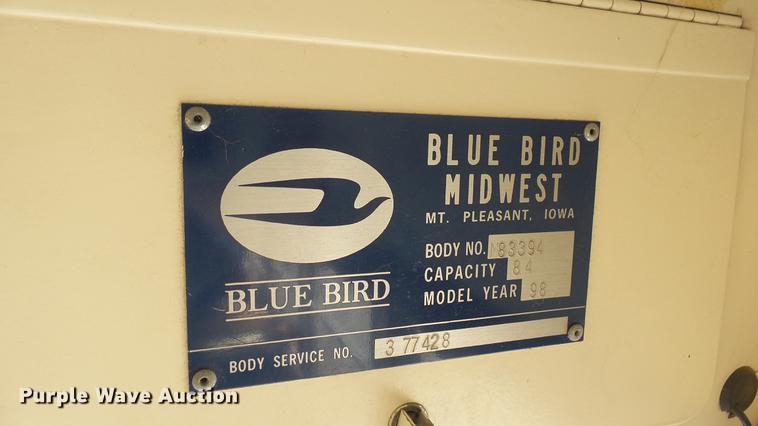 image for item DC1844 1998 Blue Bird TC2000 school bus