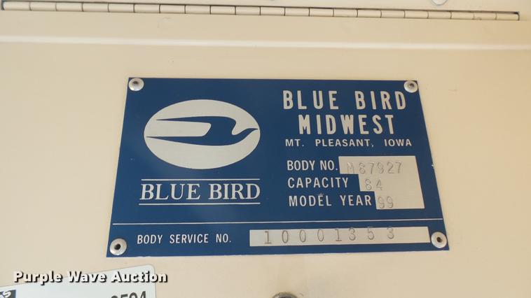 image for item DC1846 1999 Blue Bird TC2000 school bus