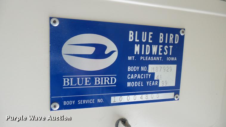 image for item DC1849 1999 Blue Bird TC2000 school bus