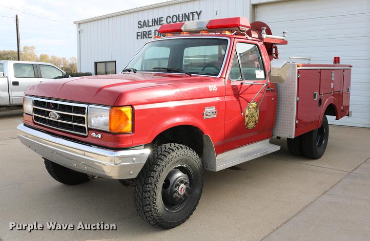image for item DC3747 1990 Ford F350 fire truck