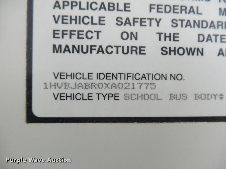image for item DC3764 1999 International Am Tran school bus