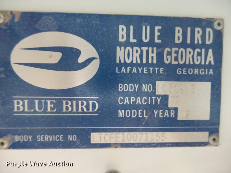 image for item DC3771 2002 Blue Bird TC2000 school bus