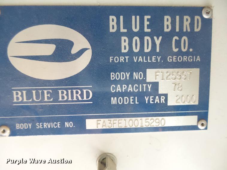 image for item DC3773 2000 Blue Bird All American school bus
