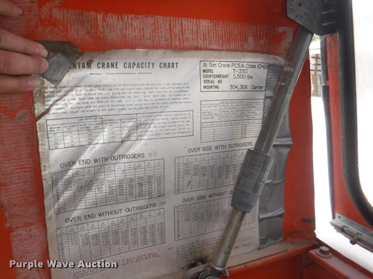 image for item DC5443 1976 Bantam T-350A truck crane