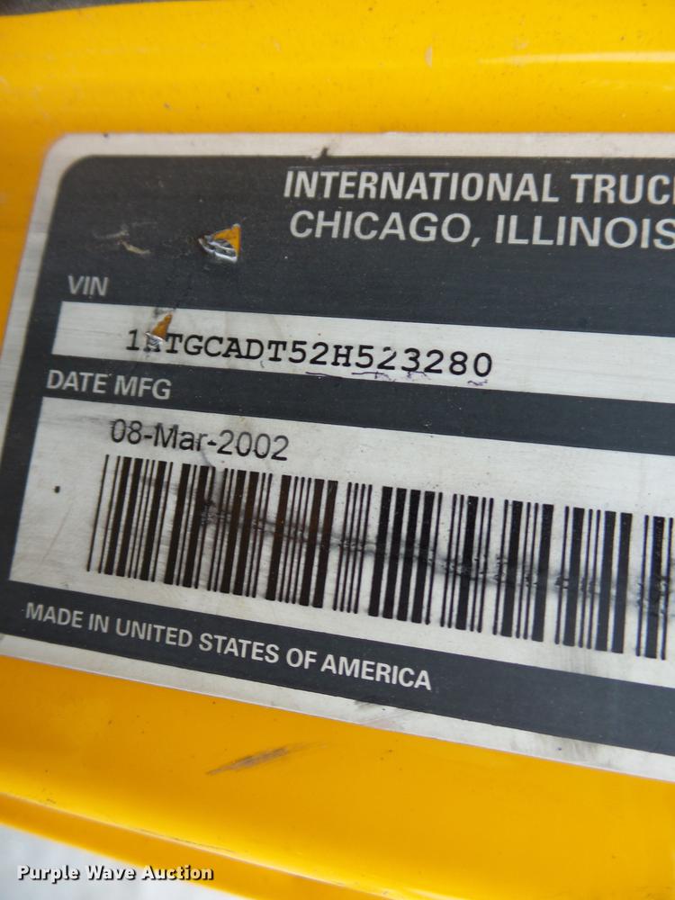 image for item DC6777 2002 International 2554 dump truck