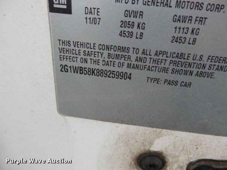 image for item DC6780 2008 Chevrolet Impala