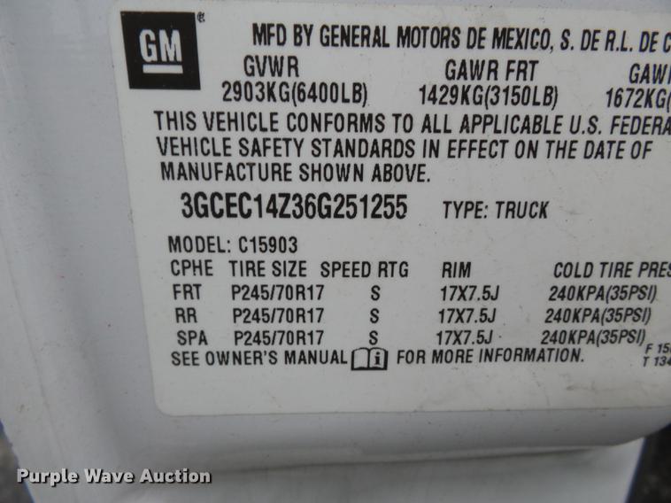 image for item DC6785 2006 Chevrolet Silverado 1500 pickup truck